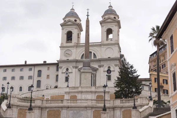 Igreja Trinit Dei Monti Roma Itália Passos Espanhóis — Fotografia de Stock