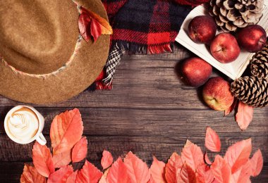 kadın moda aksesuarları için Üstten Görünüm