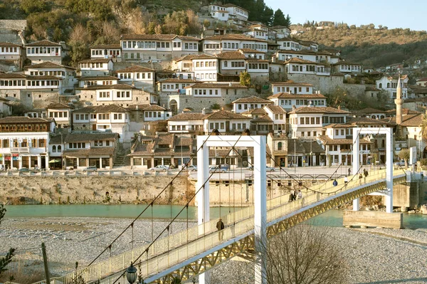 Berat Albânia Fevereiro 2017 Cidade Museu Histórico Dos Principais Pontos — Fotografia de Stock