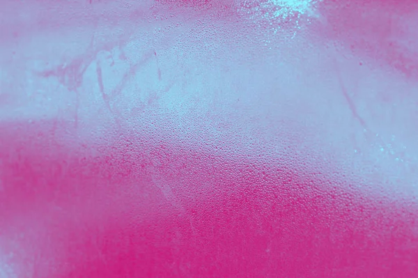 抽象的な水滴がガラス ピンクとブルーのトーンでの蒸気 — ストック写真