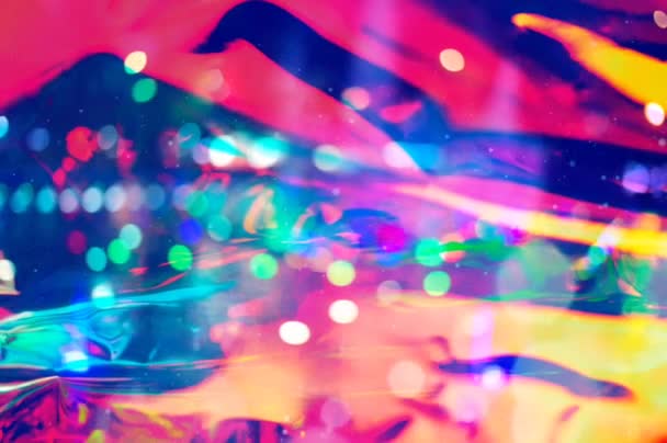 Holographic neon abstract background — Stock Video