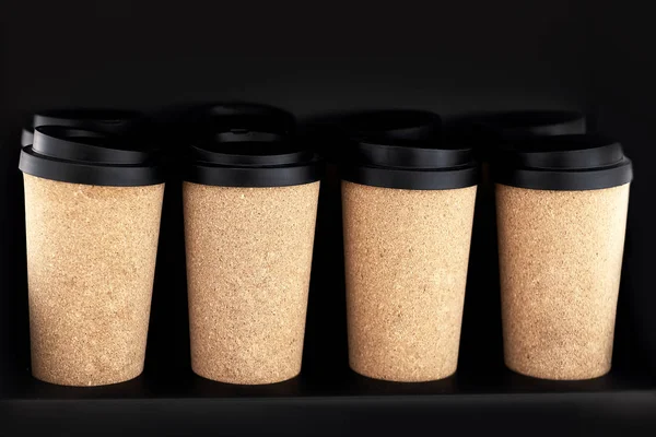 Выбор многоразовых макетов чашки кофе — стоковое фото