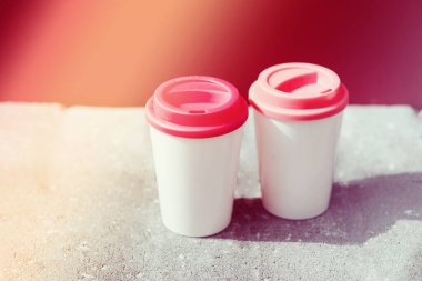 Sıfır atık kavramı. Yeniden kullanılabilir bambu kahve fincanı.