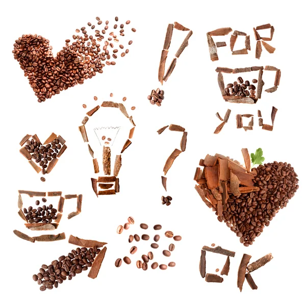 Set of coffee symbols — Stock Photo, Image