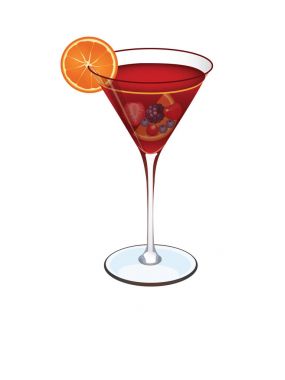 Sangria ile meyve ve çilek beyaz arka plan üzerinde izole kokteyl