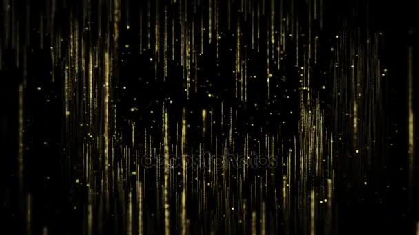高級黄金の粒子背景ループ — ストック動画
