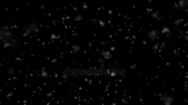 Queda grossa de neve de Natal - Super lento - tiro médio — Vídeo de Stock