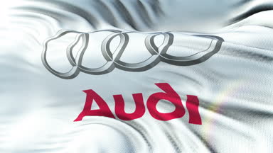 Audi bayrak sallayarak tarih Pzr. Dağlık mufassal kumaş dokusu ile sorunsuz döngü. Hazır 4 k çözünürlükte döngü.