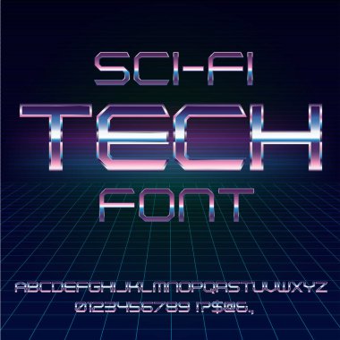Bilim- Kurgu retro yazı tipi