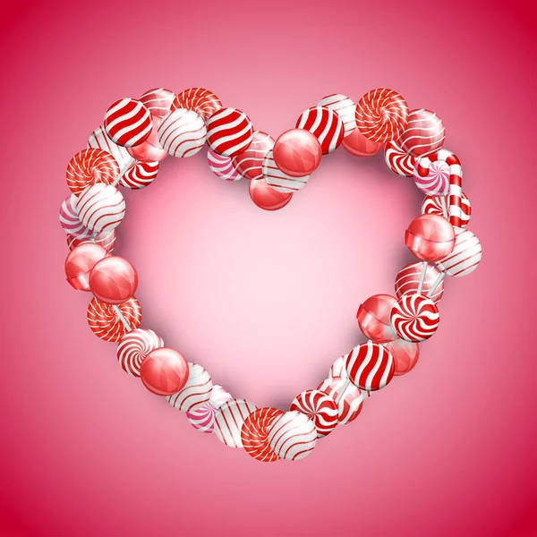 Lollipop Dia dos Namorados —  Vetores de Stock