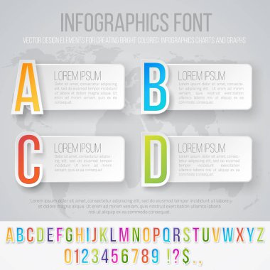 Infographics yazı seti