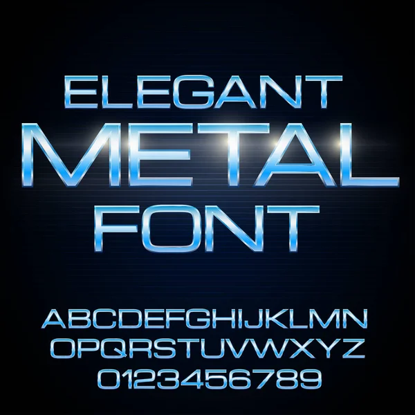 Fonte Metal Elegant — Vetor de Stock