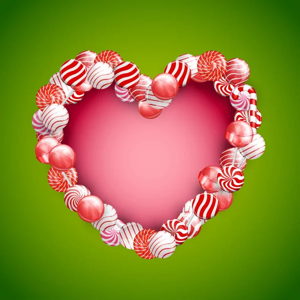 Valentine Day Lollipop — Stock Vector