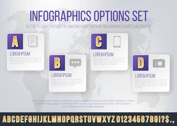 Infographics font set — Stock Vector