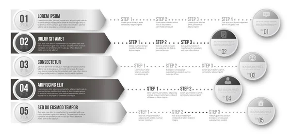 Tijdlijn infografische template — Stockvector
