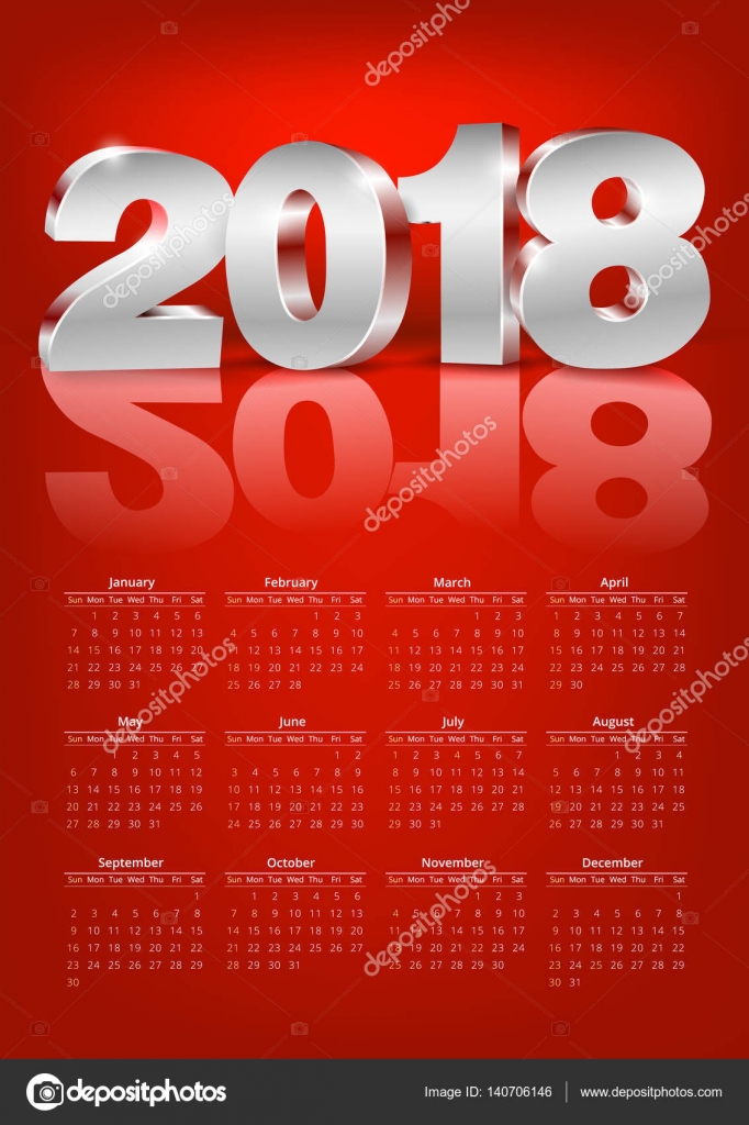 Calendar 18 Vector Stock Vector Image By C Iunewind