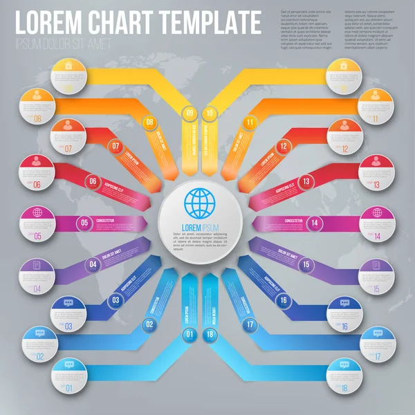 Modelo de infográfico de setas — Vetor de Stock