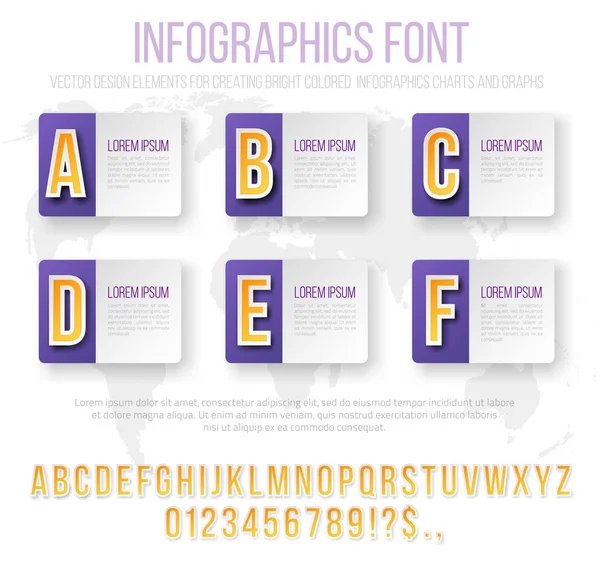 Infographics lettertypeset — Stockvector