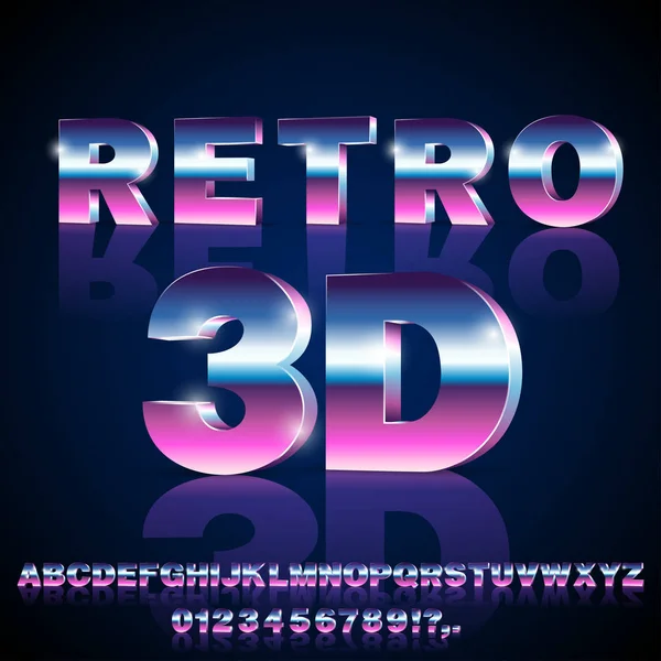 Sci-Fi retro lettertype — Stockvector