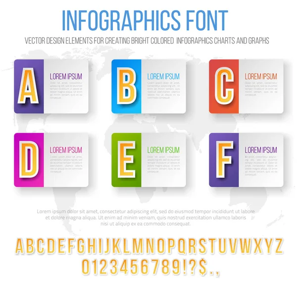 Infographics lettertypeset — Stockvector