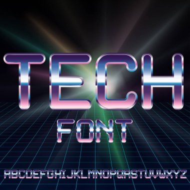 Bilim- Kurgu retro yazı tipi