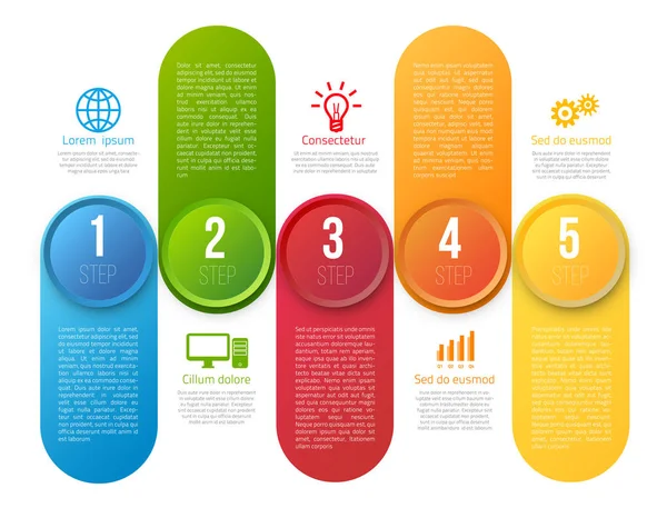 Infographies avec étapes ou options — Image vectorielle