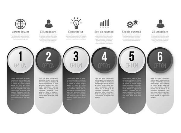 Infográficos com passos ou opções —  Vetores de Stock