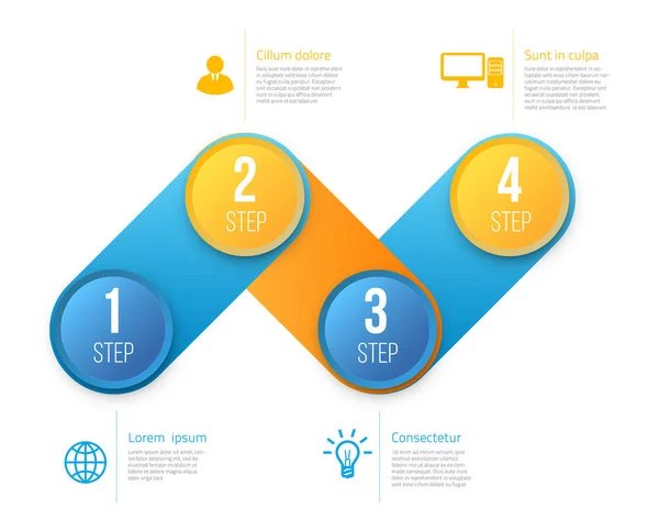 Infographies avec étapes ou options — Image vectorielle