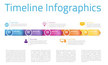 Adımları veya seçenekleri olan bilgi grafikleri