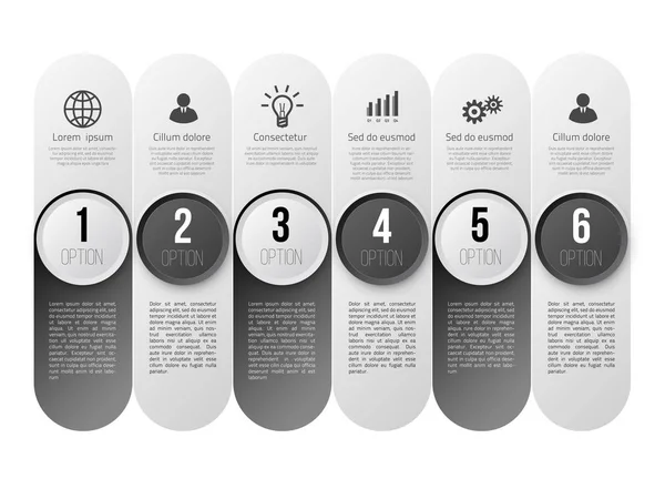 Infografías con pasos u opciones — Vector de stock