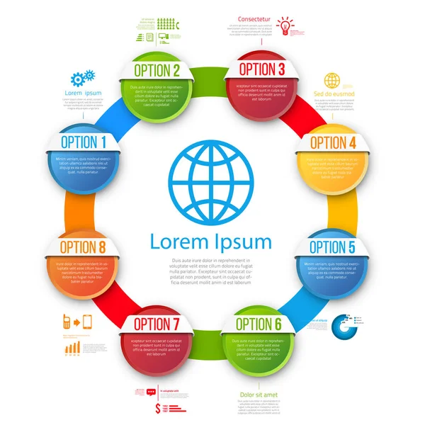 Infografica con passi o opzioni — Vettoriale Stock