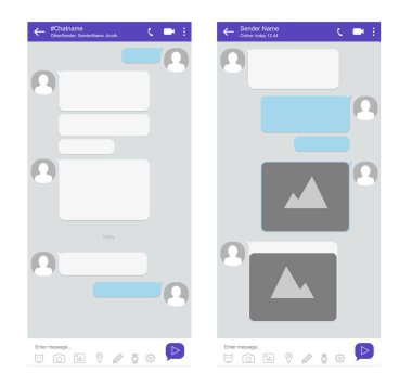Cep telefonu sohbet arayüzü