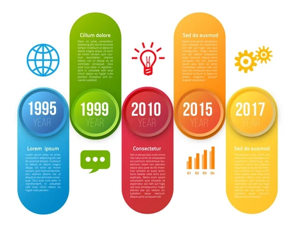 Infografica con passi o opzioni — Vettoriale Stock