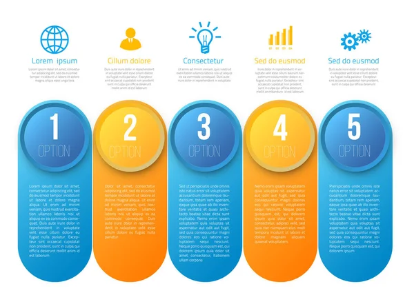 Infographies avec étapes ou options — Image vectorielle