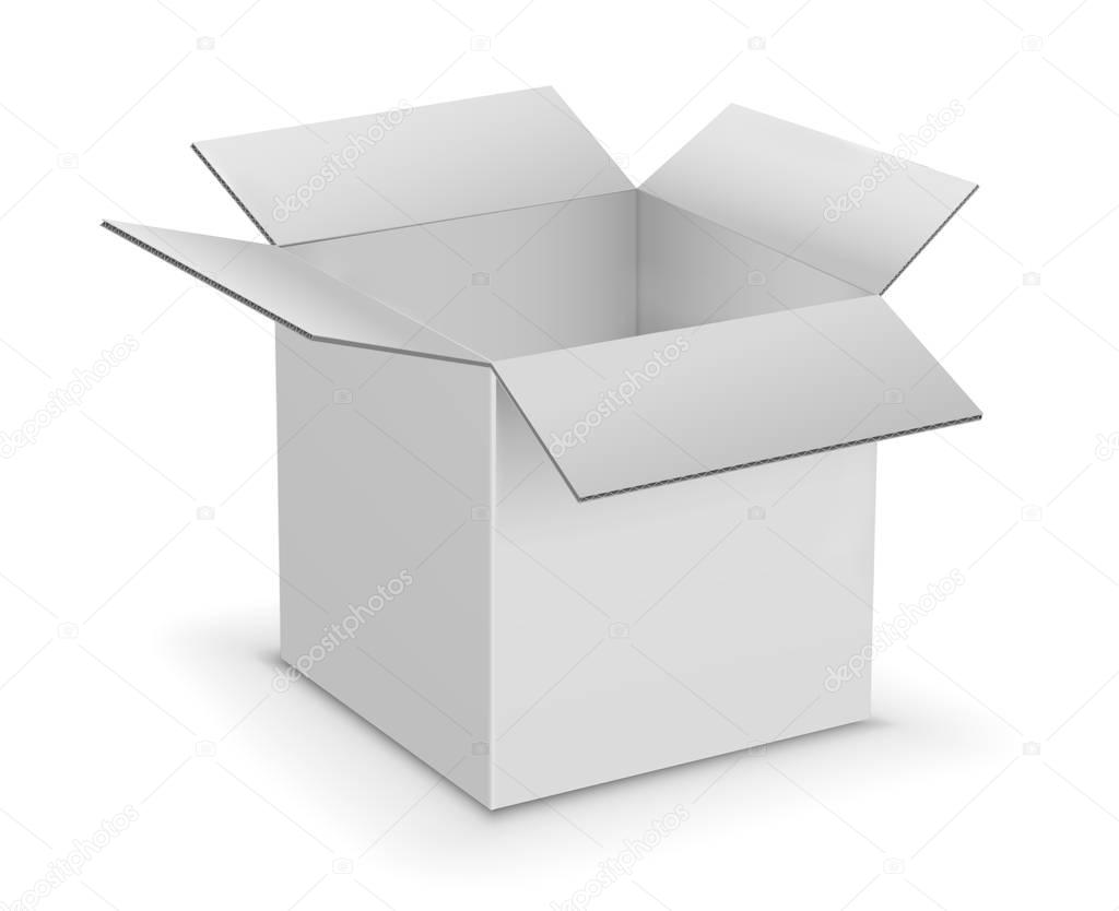 White Cardboard Boxes Template