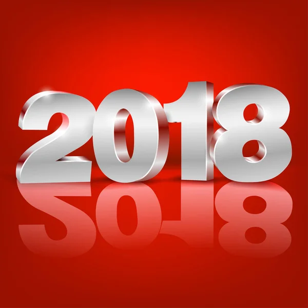 Año Nuevo 2018 — Vector de stock