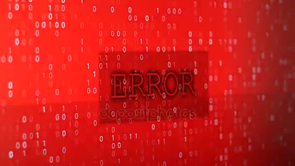 Computer Data Error — Stock Video