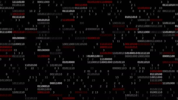 Binary Code Screen — Stock Video