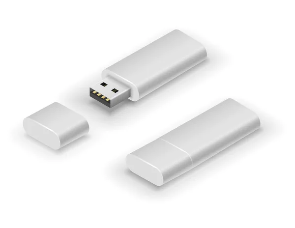 Zařízení USB flash disk — Stockový vektor