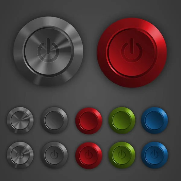 Plastic button set — Stock Vector