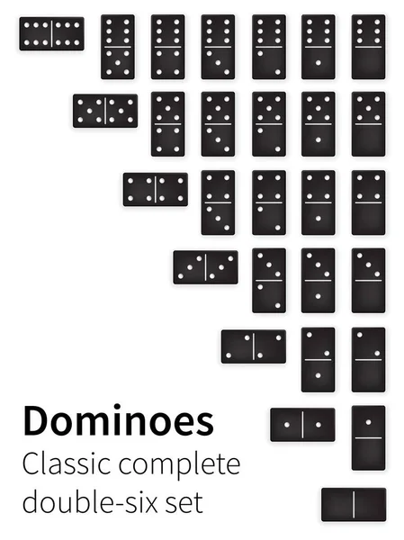 Dominoes bones set — Stock Vector