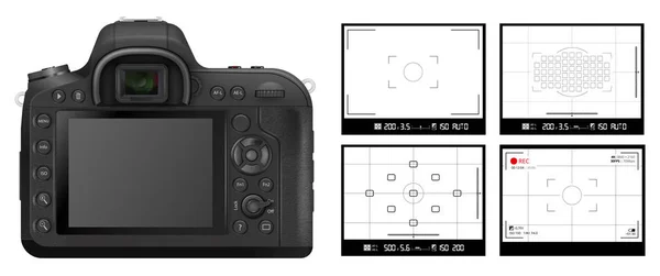 Visor de cámara DSLR — Vector de stock