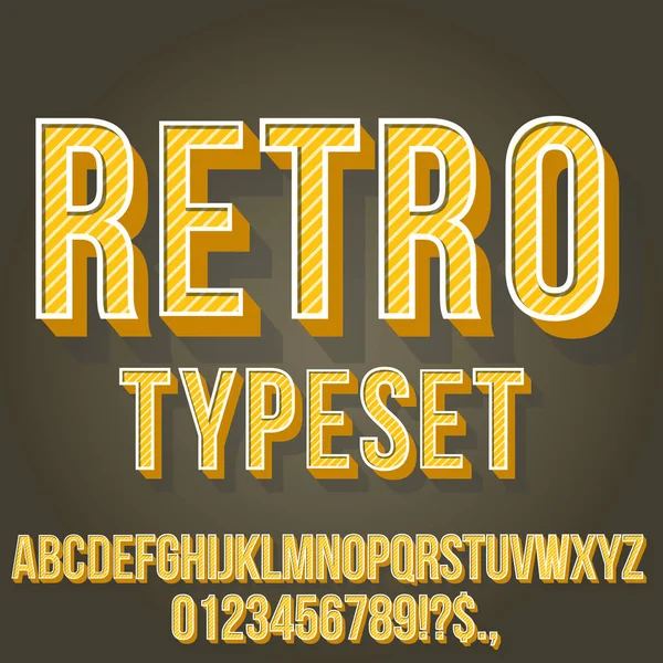 Retro vintage teckensnitt — Stock vektor