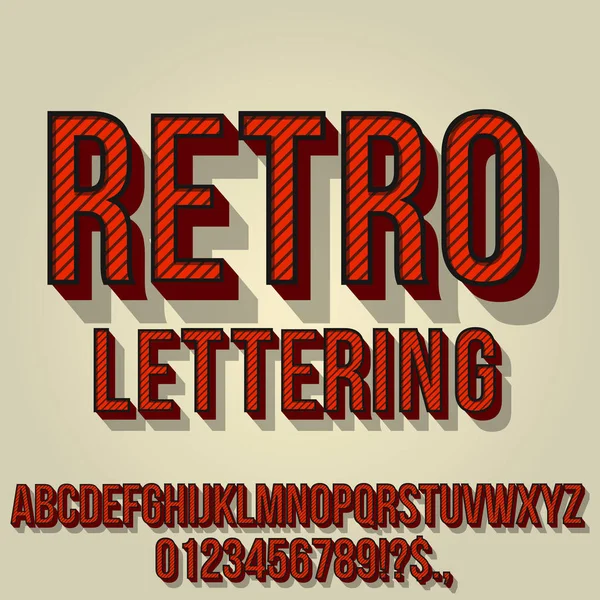 Retro Vintage Font — Stock Vector