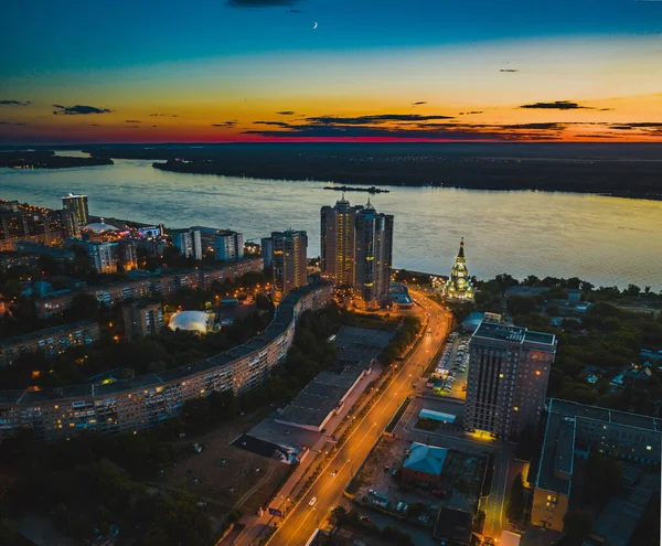 Samara cidade aérea — Fotografia de Stock