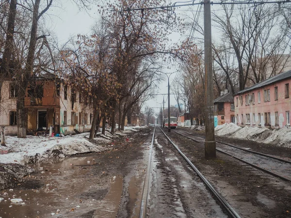 Jesienne miasto zimowe — Zdjęcie stockowe