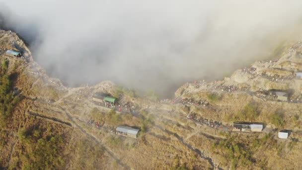 Goedemorgen Batur Luchtfoto — Stockvideo