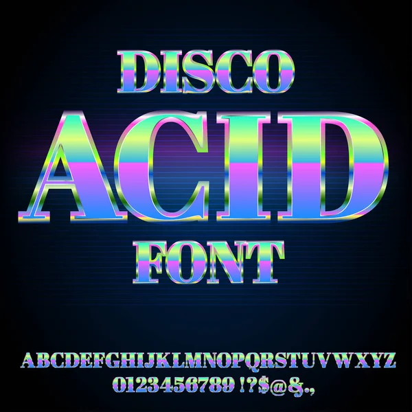 Шрифт Acid House — стоковый вектор