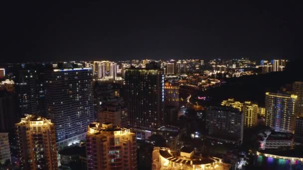 Nacht resort stad — Stockvideo