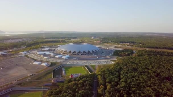 Воздушный вид на стадион — стоковое видео